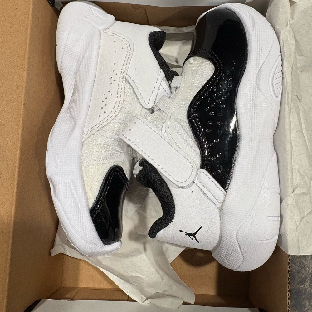 Jordan High-Top Sneakers Black and White with Adjustable Strap